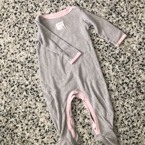 Burt’s Bees baby girl 6-9month footie pajamas.